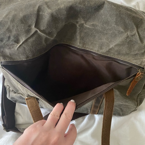 Handmade NYC custom canvas messenger bag - Picture 6 of 11